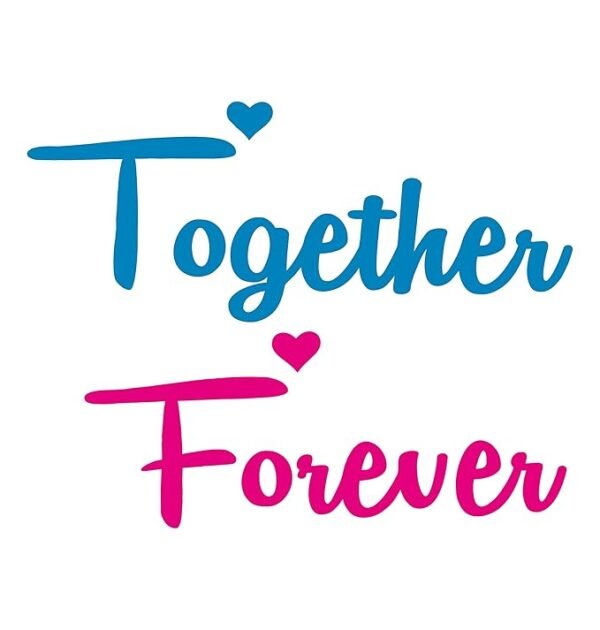 AMGHUB NP18 Men's & Women's Round Neck T-Shirt-Together Forever | Always Protec Trust King Queen-Pack of 2-Couple T-Shirts