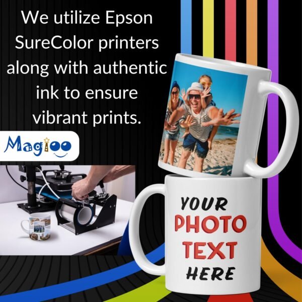 Customised Photo Mug by AMGHUB | Personalized Ceramic Coffee Cup with Photo, Name