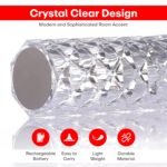 AMGHUB Crystal Lamp,16 Color Changing Rose Crystal Diamond Table Lamp,USB Rechargeable Touch Bedside Lamp Night Light with Remote Control, for Bedroom Living Room Party Dinner Decor