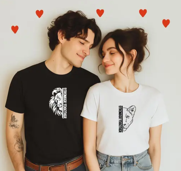 Couple T-Shirt Combo | Lion & Lioness Design by AMGHUB