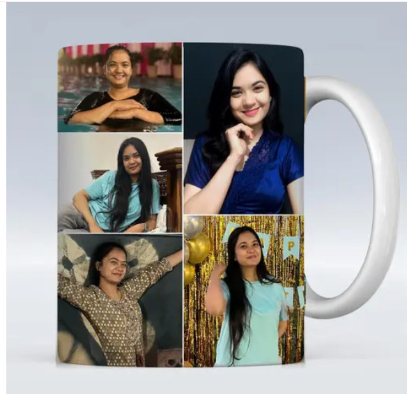 Customised Photo Mug by AMGHUB | Personalized Ceramic Coffee Cup with Photo, Name