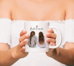 AMGHUB Best Friends Forever Ceramic Coffee Mug | 330ml | Cute Gift for Girls & BFFs | Friendship Special
