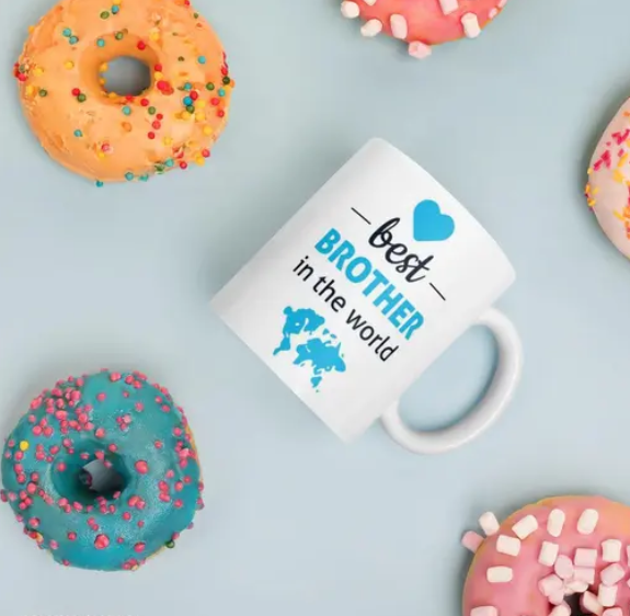 AMGHUB Raksha Bandhan Gift Set – Mug, Rakhi, Roli Chawal & Keychain for Brother