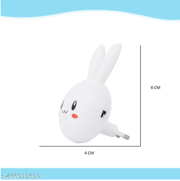 AMGHUB Expro LED Night Lamp – White | Compact Plug-in Light for Bedroom, Kids Room, Living Area (Corded Electric)