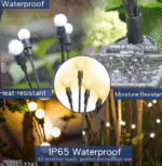 AMGHUB Solar Firefly Garden Lights – Outdoor Swaying Lamps with 8 LEDs (Warm White, Pack of 2) | Waterproof | Auto On/Off | DIY Installation