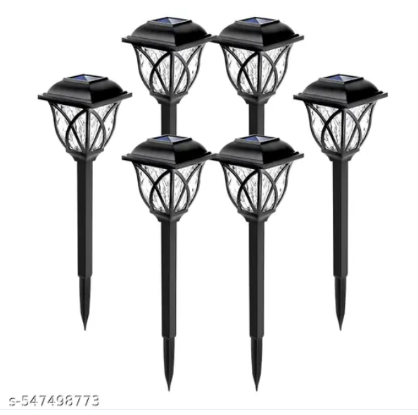 AMGHUB Solar Garden Lights – 6 Pack Outdoor Waterproof LED Lights | Warm Yellow | For Yard, Patio, Walkway & Landscape Décor