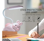 AMGHUB Cute Rabbit Table Lamp for Kids – Pink | Night Light with USB Charging & 2 Lamp Modes | Study Table, Bedroom & Reading Desk Lamp