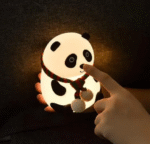 AMGHUB Panda Touch Night Lamp – 7 Color Rechargeable LED Light for Kids | Soft Silicone Lamp for Boys & Girls | Cute Birthday Gift | Close Eye Design