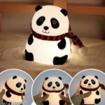 AMGHUB Panda Touch Night Lamp – 7 Color Rechargeable LED Light for Kids | Soft Silicone Lamp for Boys & Girls | Cute Birthday Gift | Close Eye Design