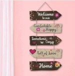 AMGHUB Wooden Wall Hanging | Decorative Wall Art for Home & Office | Comfortable Happy Home Décor Piece | Premium Digital Print MDF Panel