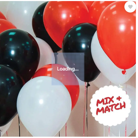AMGHUB Red & Black Solid Balloons – Pack of 100 with Free Pump (Metallic Finish, Latex, Reusable)