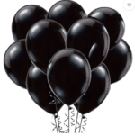 AMGHUB Solid Black Balloons – Pack of 100 with Air Pump (Metallic Finish, Latex, Reusable)