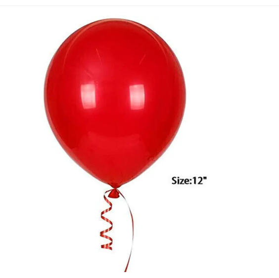 AMGHUB Solid Red & Silver Balloons – Pack of 50 (Metallic Finish, Latex, Reusable)