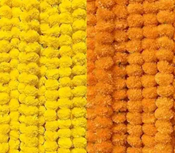 AMGHUB By Artificial Marigold Flowers For Decoration Long Marigold Garlands Flowers PK 10 Toran  (artificial)