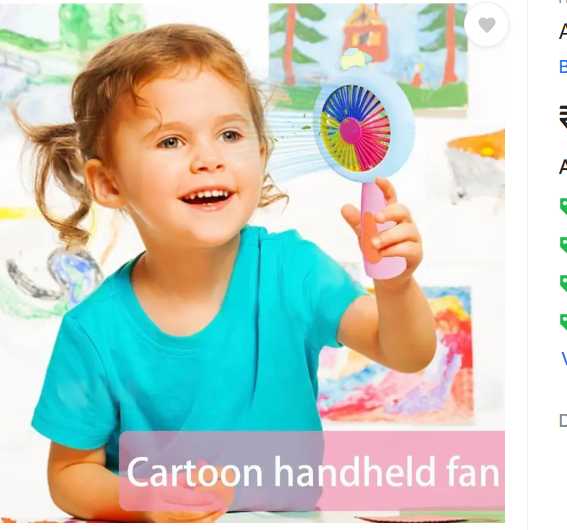 AMGHUB Solid Multicolor Hand Fan – Mini Handheld Portable Fan for Office, Travel & Outdoor Use (Pack of 1)