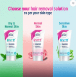 Veet Pure Hair Removal Cream – Sensitive Skin, Enriched with Aloe Vera (50g)