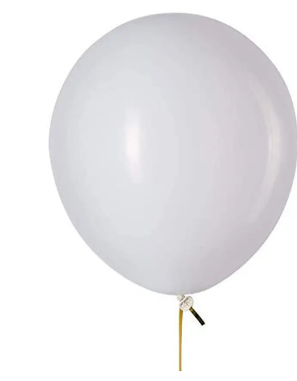 AMGHUB Solid Silver Balloons – Pack of 100 | Metallic Finish, Round Latex, Reusable, Party Decoration