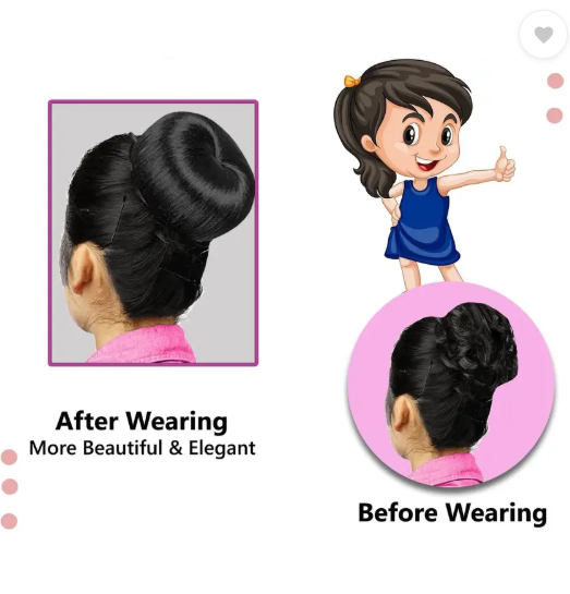 AMGHUB Hair Donut Bun Maker – Pack of 3 (Small, Medium & Large) | Puff Juda Shaper for Women & Girls (Black)