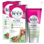 Veet Pure Hair Removal Cream for Dry Skin – Pack of 2 Tubes (60 g each) | With Grape Seed Oil, 5–10 Min Result