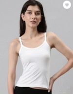 AMGHUB Women’s White Camisole – Soft Cotton Spaghetti Strap Innerwear for Daily Comfort