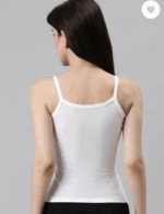 AMGHUB Women’s White Camisole – Soft Cotton Spaghetti Strap Innerwear for Daily Comfort