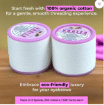 AMGHUB Eyebrow Thread – Pack of 2 | 100% Cotton Thread for Facial Hair Removal (300 m each, Total 600 m)