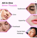 AMGHUB Eyebrow Thread – Pack of 2 | 100% Cotton Thread for Facial Hair Removal (300 m each, Total 600 m)