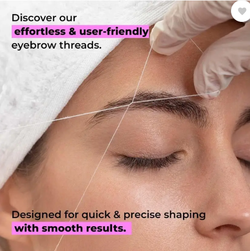 AMGHUB Eyebrow Thread – Pack of 2 | 100% Cotton Thread for Facial Hair Removal (300 m each, Total 600 m)