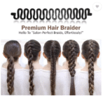 AMGHUB French Hair Styling Stick – 2 Pcs Bun Maker & Braiding Tool Set (Black)