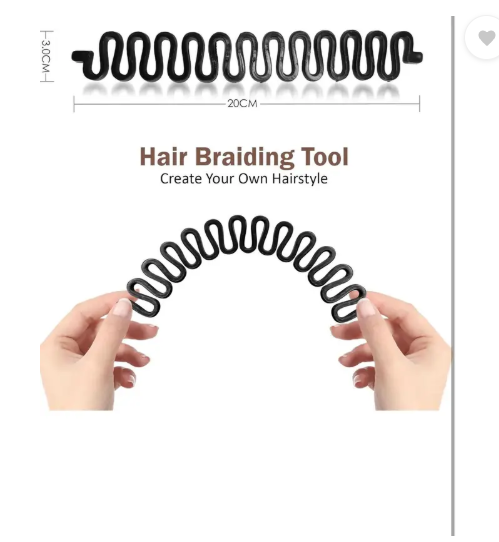 AMGHUB French Hair Styling Stick – 2 Pcs Bun Maker & Braiding Tool Set (Black)