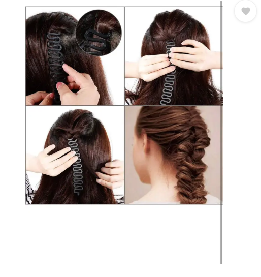 AMGHUB French Hair Styling Stick – 2 Pcs Bun Maker & Braiding Tool Set (Black)