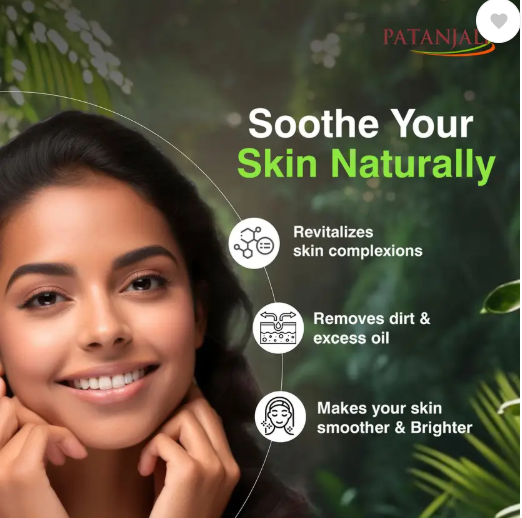PATANJALI Saundarya Face Wash – 60g | Herbal Deep Cleanser for Glowing & Moisturized Skin