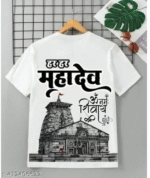 AMGHUB Har Har Mahadev Printed Designer T-Shirt for Kids