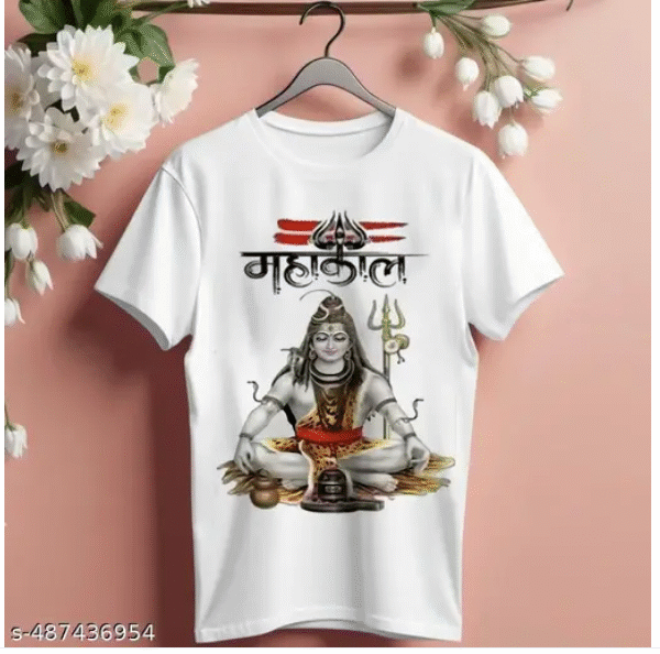 AMGHUB Mahakal Full Sleeve Men's T-shirt – Divine Shivji Print in White
