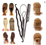 AMGHUB Hair Styling DIY Kit for Women & Girls – Complete Set with Ponytail Holder, Bobby Pins, Elastics, Braid Tools & Magic Twist Accessories | All Hair Types