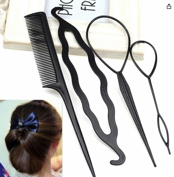 AMGHUB Hair Styling DIY Kit for Women & Girls – Complete Set with Ponytail Holder, Bobby Pins, Elastics, Braid Tools & Magic Twist Accessories | All Hair Types