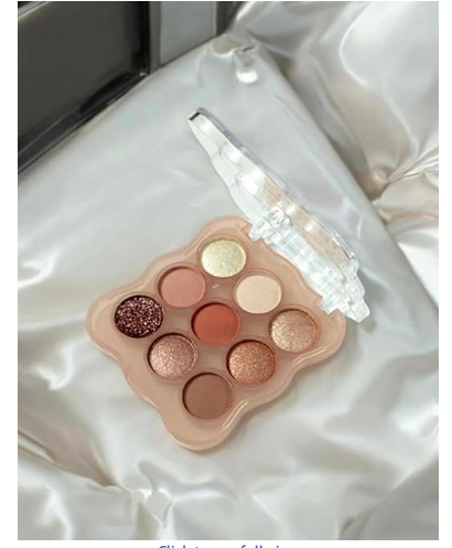 AMGHUB Eyeshadow Palette – 03 Earth Brown & Pink Shades | Shimmery Finish, Highly Pigmented, Long-Lasting Powder, Easy to Blend | 1g Multicolor Makeup for All Skin Tones