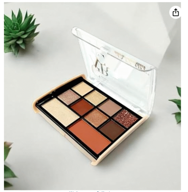 AMGHUB 3-in-1 Cheek & Eye Makeup Palette – Blush, Highlighter & Eyeshadow | Multicolor Face Makeup Kit | Semi-Matte Finish, Travel-Friendly Compact
