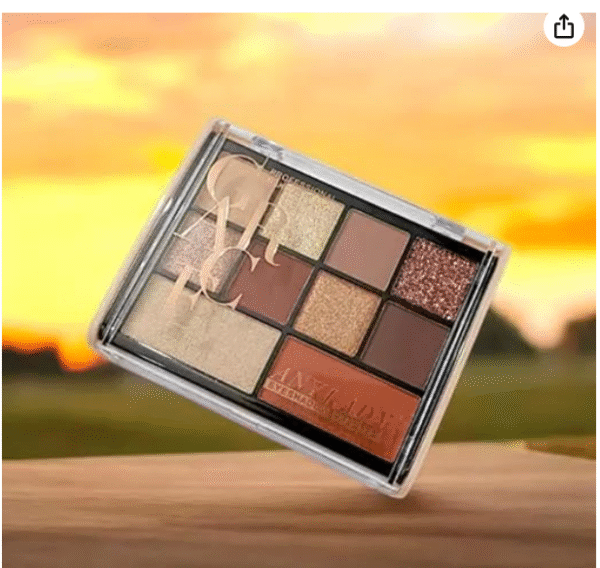 AMGHUB 3-in-1 Cheek & Eye Makeup Palette – Blush, Highlighter & Eyeshadow | Multicolor Face Makeup Kit | Semi-Matte Finish, Travel-Friendly Compact