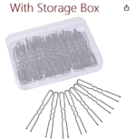 AMGHUB 100 Pieces Black U-Shape Juda Pins for Hair Styling | Bridal Bun Pins for Girls & Women