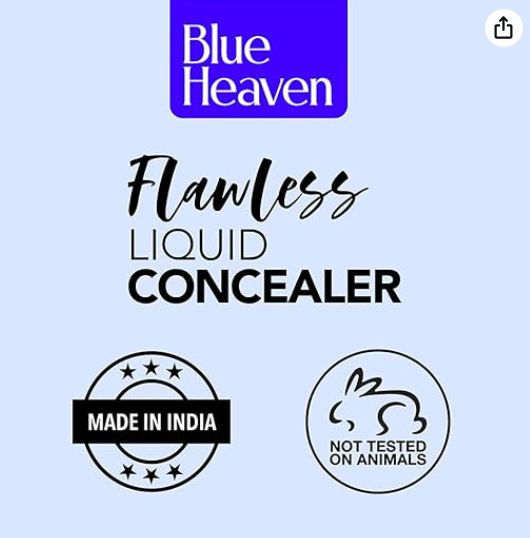 Amghub | Blue Heaven Flawless Matte Liquid Concealer – Vanilla 101 (17ml, Pack of 1)