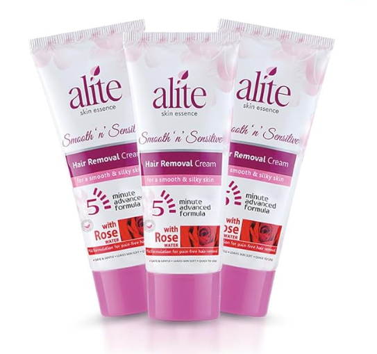 Alite Hair Removal Cream for Women (Pack of 3, 30g Each)