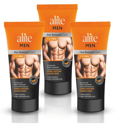 Alite Hair Removal Cream for Men (Pack of 3, 60g Each)