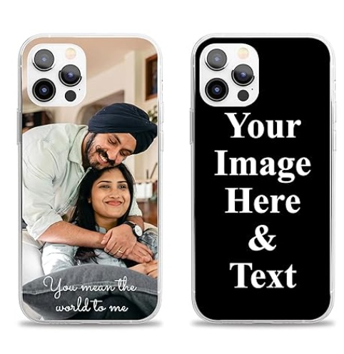 AMGHub Customized Image Print Back Cover for Apple iPhone 15 – Flexible, Blackcolor, Pack of 1