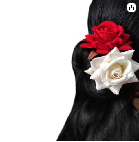 AMGHUB Pearl Butterfly Claw with Rose Clip Combo Pack – Stylish Hair Accessories for Women & Girls (Set of 3)