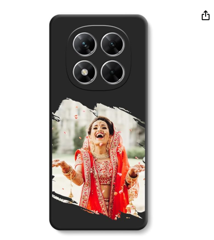 Custom Photo Phone Case for iPhone 13 Pro Max / iPhone 14 Pro Max – Personalized Protective Black Frame Cover with Picture Insert