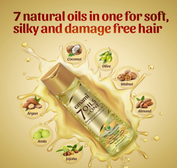 Emami 7 Oils in One Hair Oil, Pack of 4 (400ml)