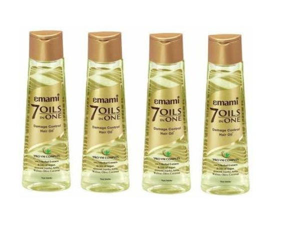 Emami 7 Oils in One Hair Oil, Pack of 4 (400ml)
