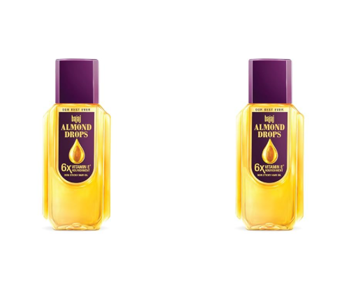 Bajaj Almond Drops Hair Oil, 285ml (Pack of 2) – Enriched with 6X Vitamin E & Almond Oil
