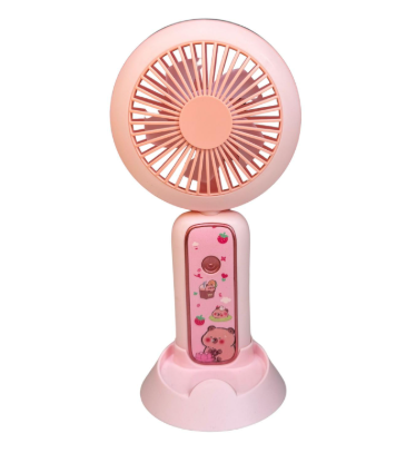 Portable Mini Hand Fan with Stand – USB Rechargeable Personal Cooling Fan